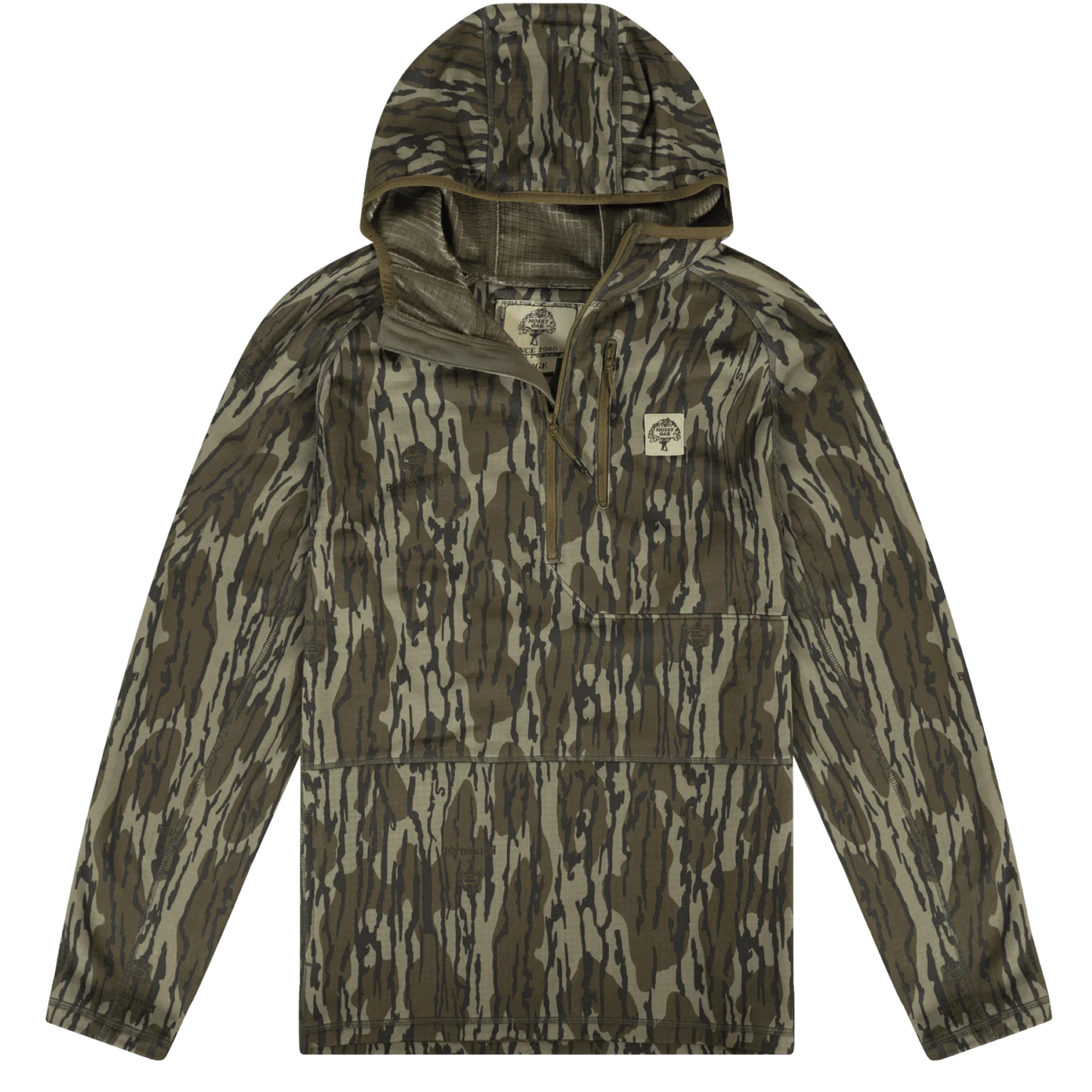 WOODSMAN GRID FLEECE 1/4 ZIP HOODIE