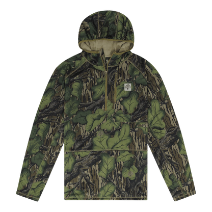 WOODSMAN GRID FLEECE 1/4 ZIP HOODIE